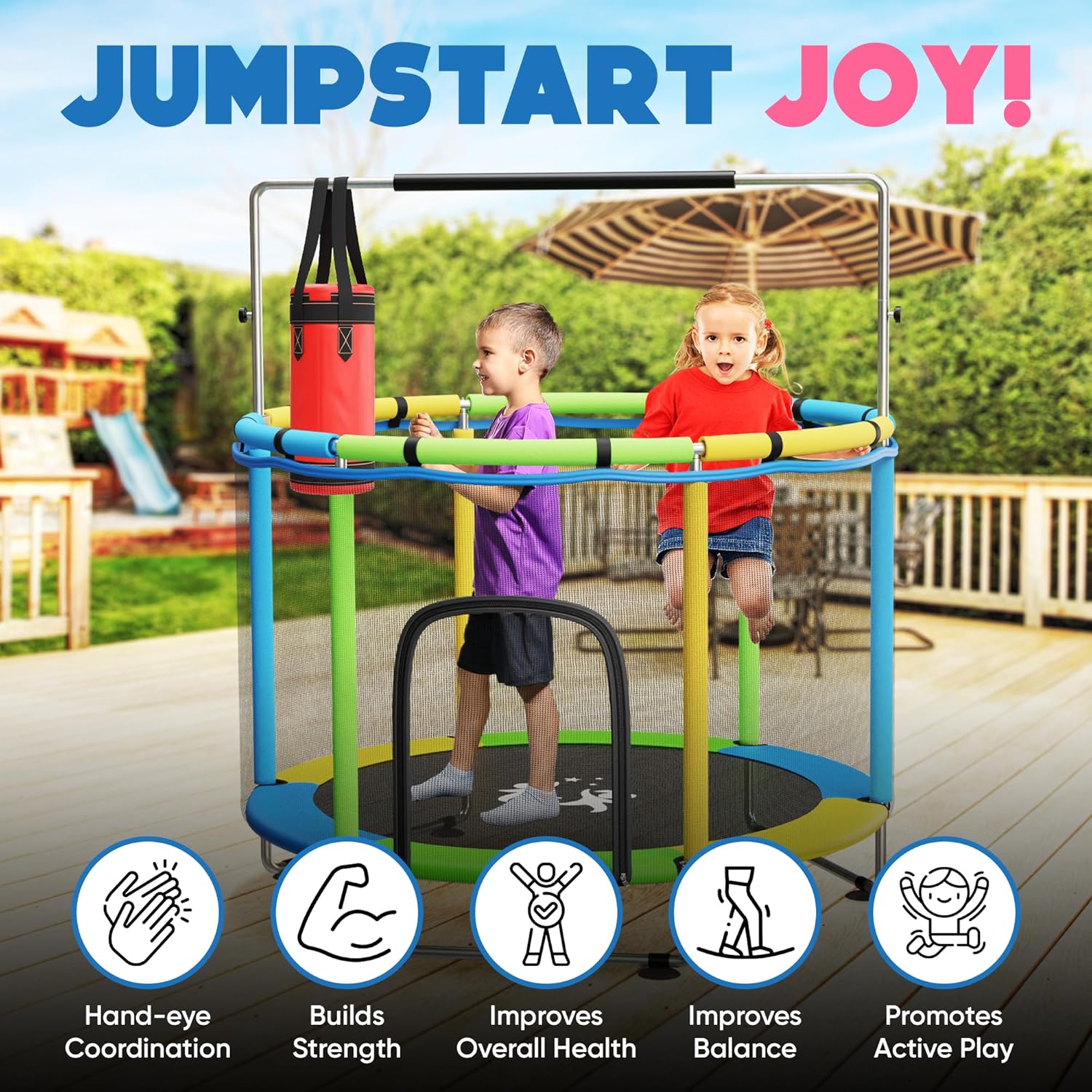 KickStart 6-in-1 Toddler Trampoline